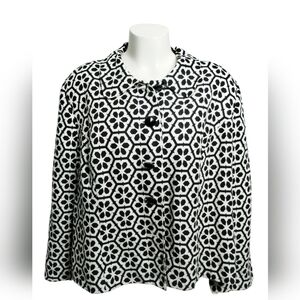 Trenz by Theresa Renz Women's Linen Blend Barrel Jacket size 3X Classic Quiet Lu